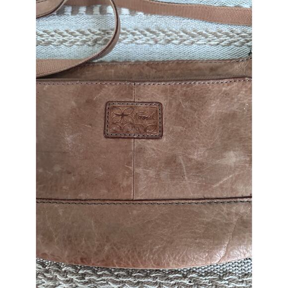 Fossil Leather Crossbody Bag Purse Pocketbook Y2K - Picture 2 of 7